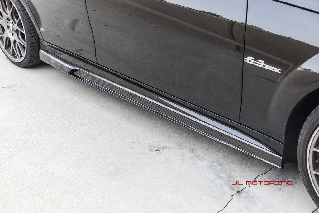 Mercedes W204 C63 AMG Carbon Fiber Side Skirts | JL Motoring