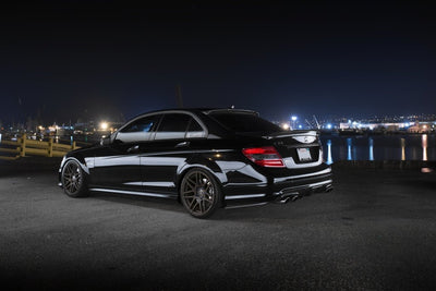 Mercedes Benz W204 Carbon Fiber Rear Bumper Extensions - JL Motoring