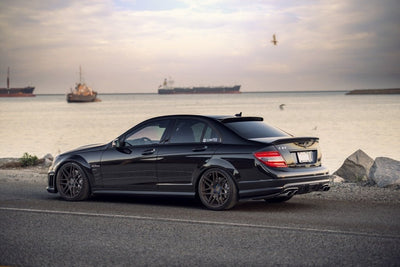 Mercedes Benz W204 Carbon Fiber Rear Bumper Extensions - JL Motoring