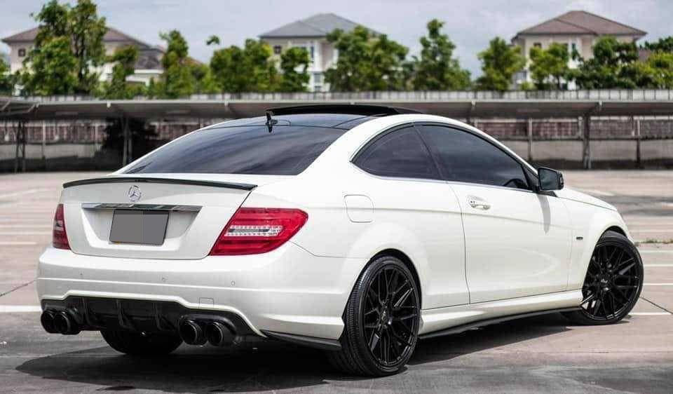 Mercedes Benz W204 LCI Carbon Fiber Rear Bumper Extensions - JL Motoring