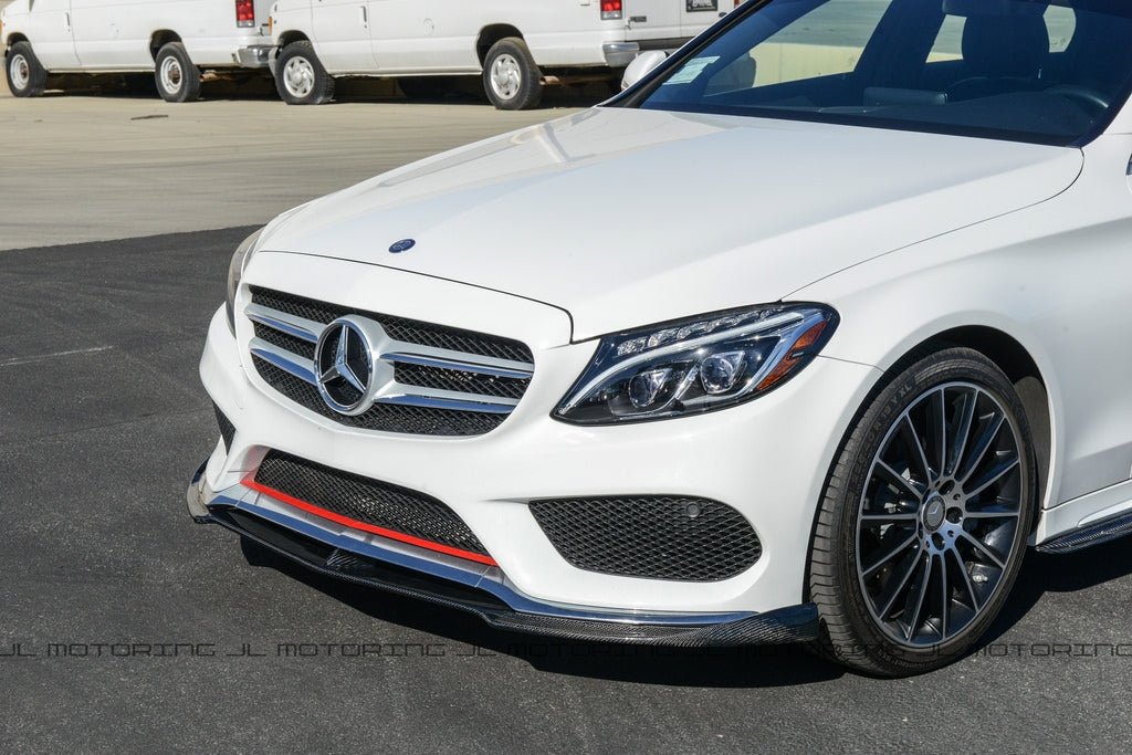 Mercedes Benz W205 C300 C450 AMG C43 Carbon Fiber Front Lip - JL Motoring