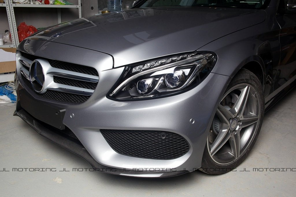 Mercedes Benz W205 C300 C450 AMG C43 Carbon Fiber Front Lip - JL Motoring