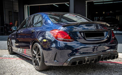Mercedes Benz W205 C63 C63S AMG Carbon Fiber Rear Diffuser - JL Motoring