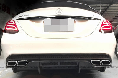 Mercedes Benz W205 C63 C63S AMG GTX Carbon Fiber Rear Diffuser - JL Motoring