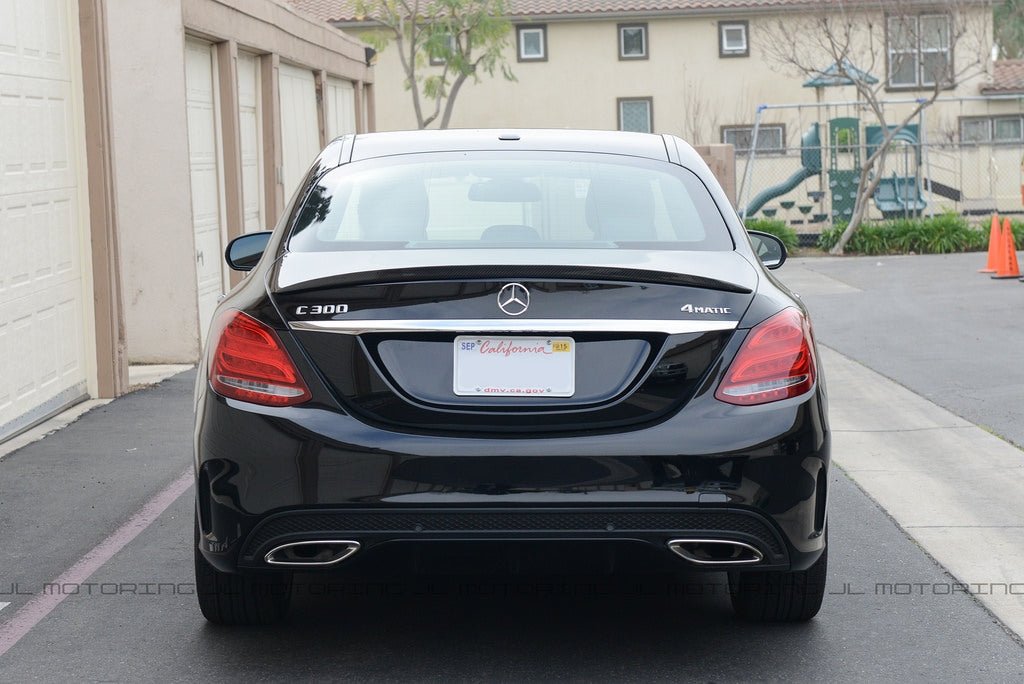 Mercedes W205 C Class AMG Style Carbon Fiber Trunk Spoiler - JL Motoring