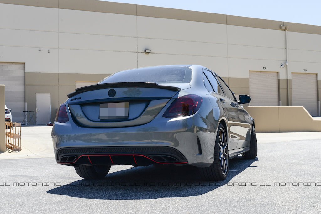 Mercedes W205 C Class Carbon Fiber Trunk Spoiler - JL Motoring