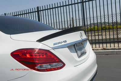 Mercedes W205 C Class V2 Carbon Fiber Trunk Spoiler - JL Motoring