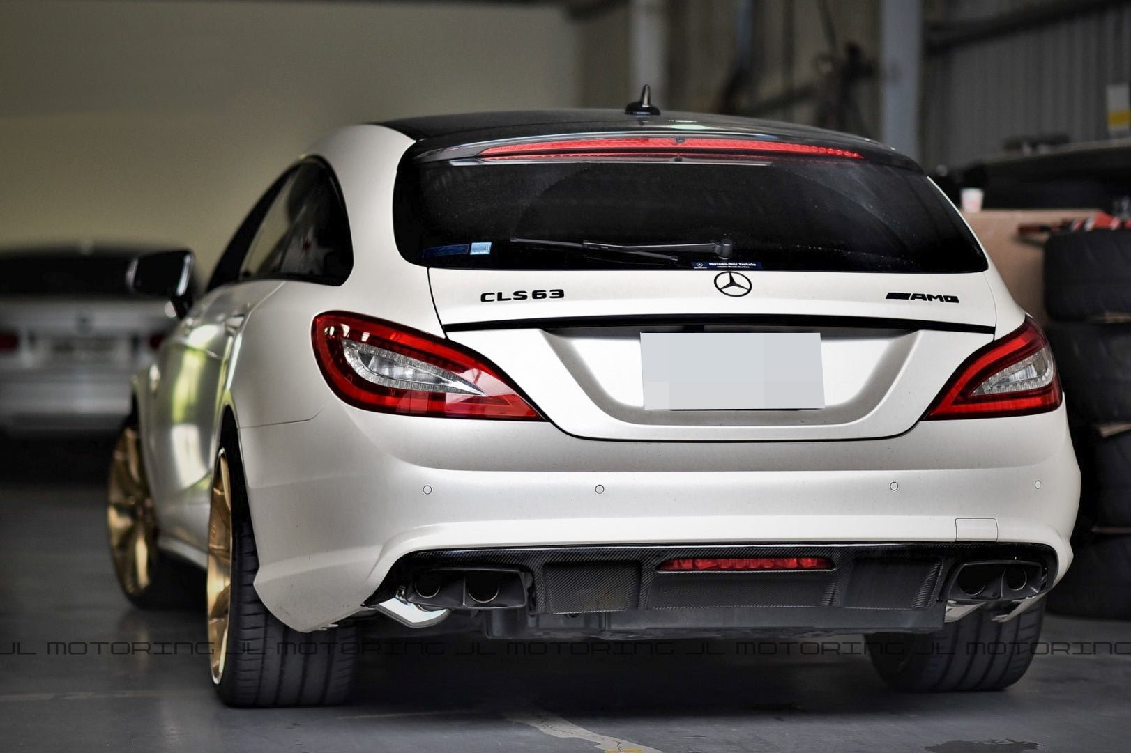 Mercedes W218 CLS 63 AMG Sport Carbon Fiber Rear Diffuser - JL