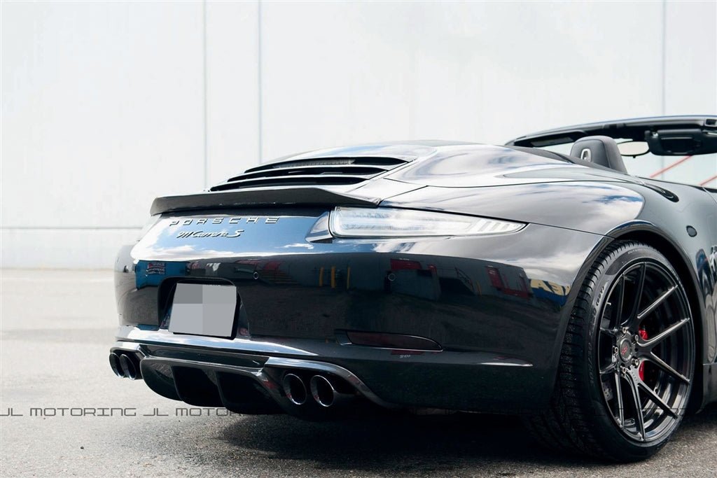 Porsche 991 911 Carrera Carbon Fiber Rear Diffuser - JL Motoring