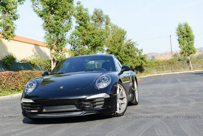 Porsche 991 Carrera Sport Carbon Fiber Front Lip front view - JL Motoring