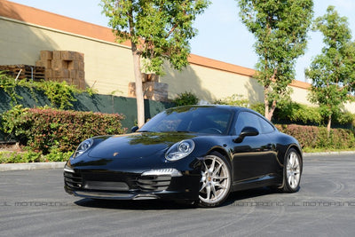 Porsche 991 Carrera Sport Carbon Fiber Front Lip side view - JL Motoring