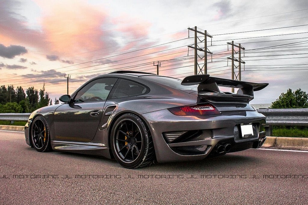 Porsche 997 Turbo Carbon Fiber Rear Wing Spoiler - JL Motoring