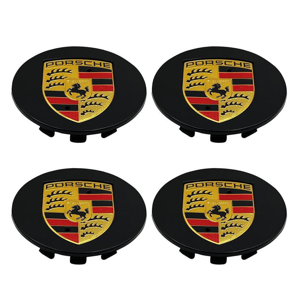 Porsche Black Wheel Caps - JL Motoring