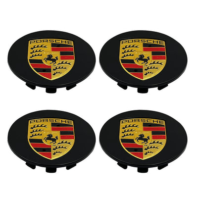 Porsche Black Wheel Caps - JL Motoring