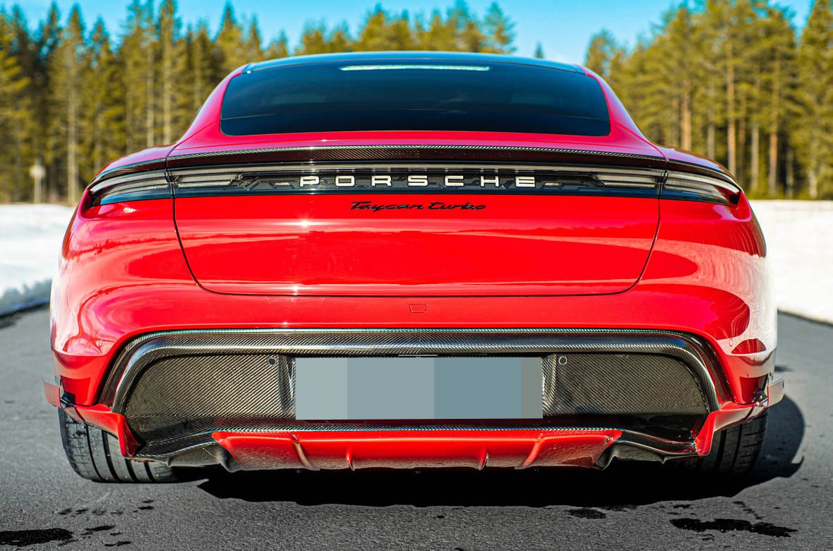 Porsche Taycan Carbon Fiber Trunk Spoiler - JL Motoring