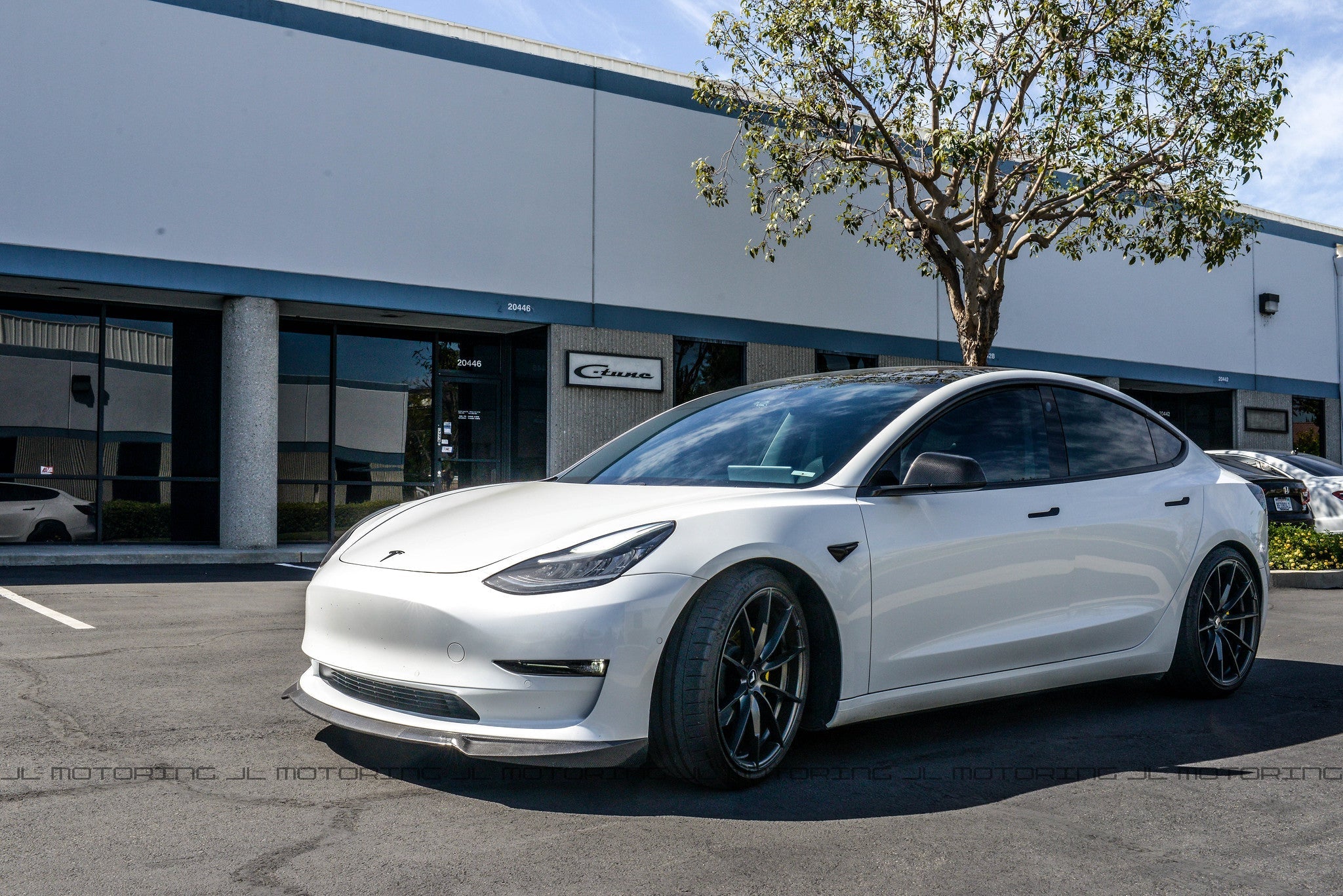 Tesla Model 3 Carbon Fiber Front Lip - JL Motoring