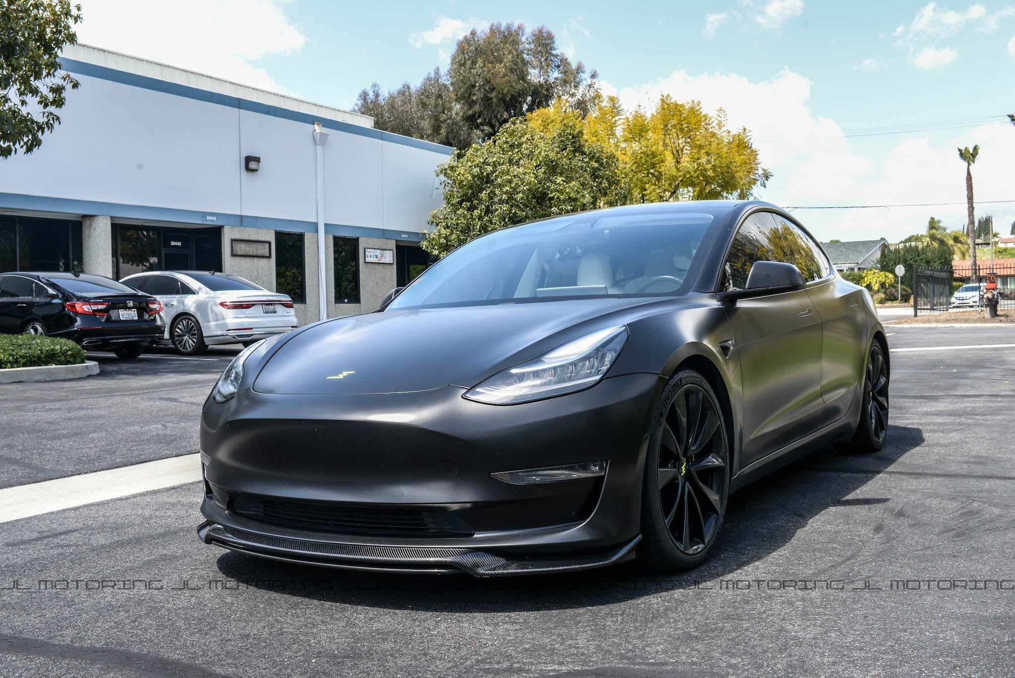 Tesla Model 3 Carbon Fiber Front Lip - JL Motoring