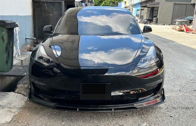 Tesla Model 3 Carbon Fiber Front Lip - JL Motoring
