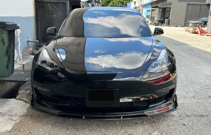 Tesla Model 3 Carbon Fiber Front Lip - JL Motoring