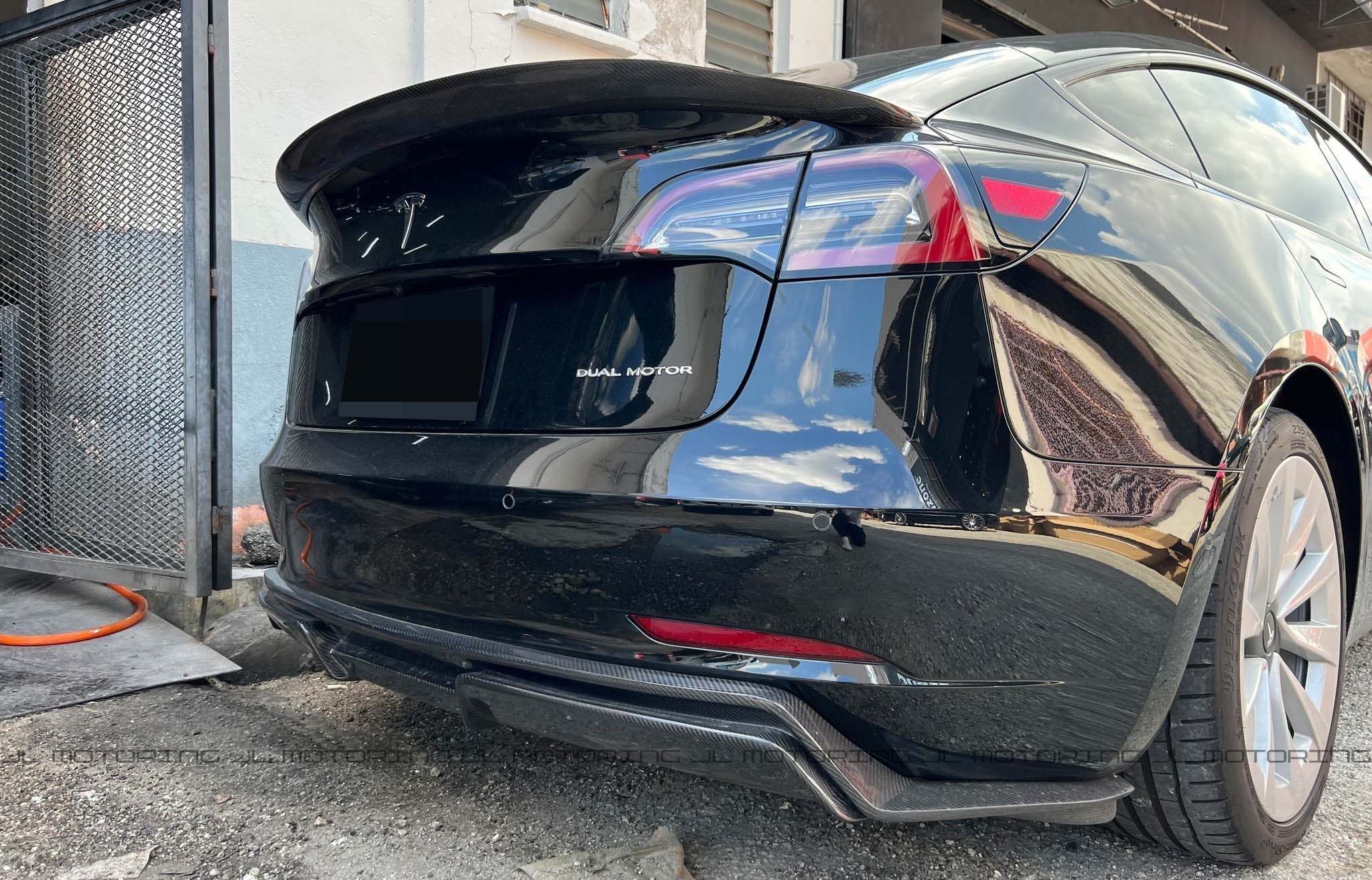 Tesla Model 3 Carbon Fiber Rear Diffuser - JL Motoring