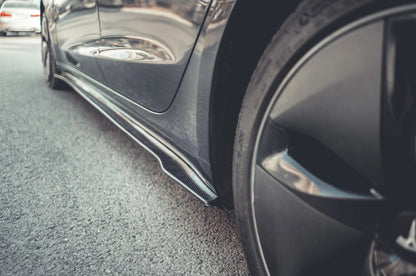 Tesla Model 3 Carbon Fiber Side Skirts - JL Motoring