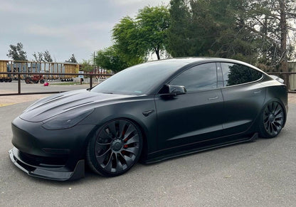 Tesla Model 3 Carbon Fiber Side Skirts - JL Motoring