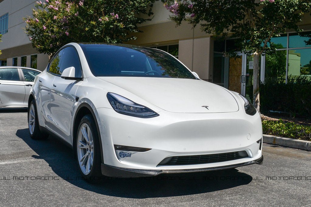 Tesla Model Y V1 Carbon Fiber Front Lip - JL Motoring