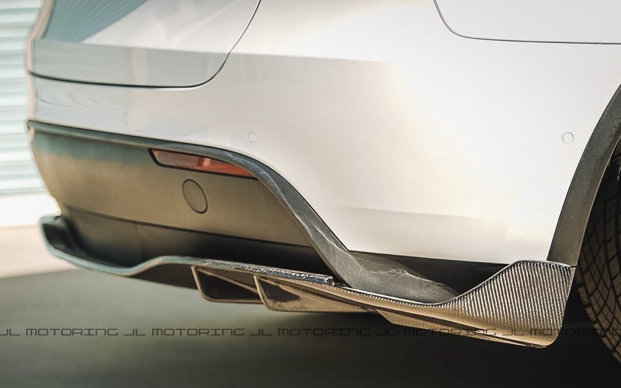 Tesla Model Y Carbon Fiber Rear Diffuser - JL Motoring