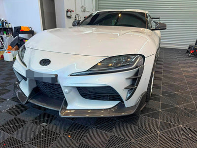 Toyota GR Supra A90 A91 with carbon fiber front lip installed