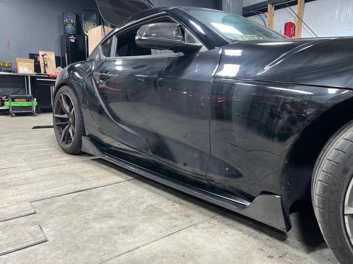 Toyota Supra MKV A90 Carbon Fiber Side Skirts - JL Motoring