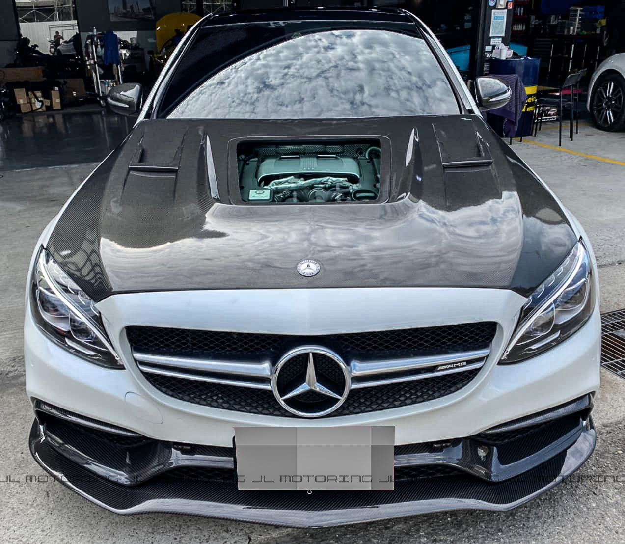Mercedes Benz W205 C63 C63S AMG GTX Carbon Fiber Front Lip