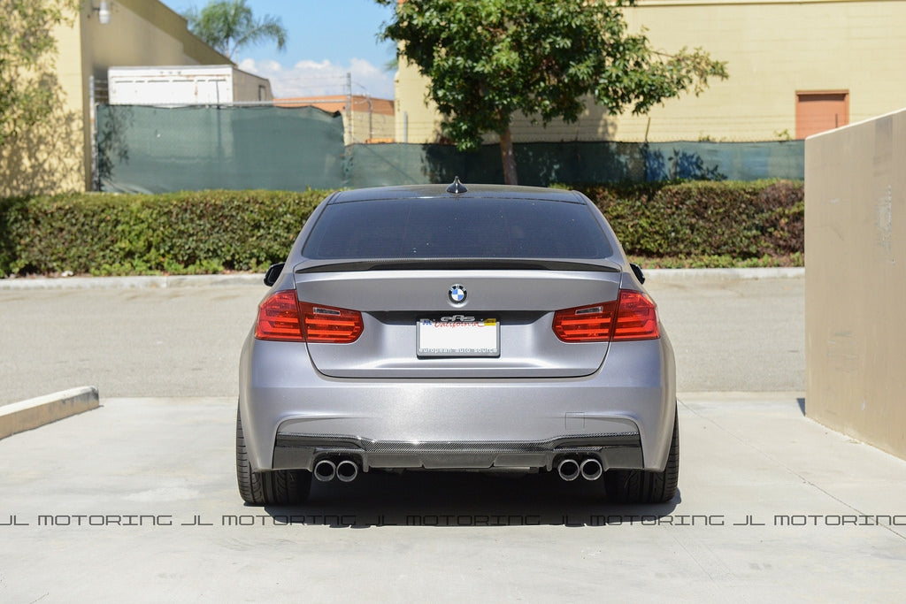 BMW F30 3 Series M Sport 3D Carbon Fiber Rear Diffuser