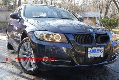 BMW Matte Black Front Grilles - E90 E91 LCI 3 Series 2009+ - JL Motoring