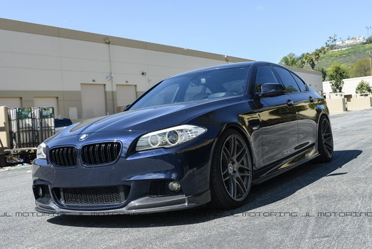 BMW F10 5 Series M Tech 3D Style Carbon Fiber Front Spoiler