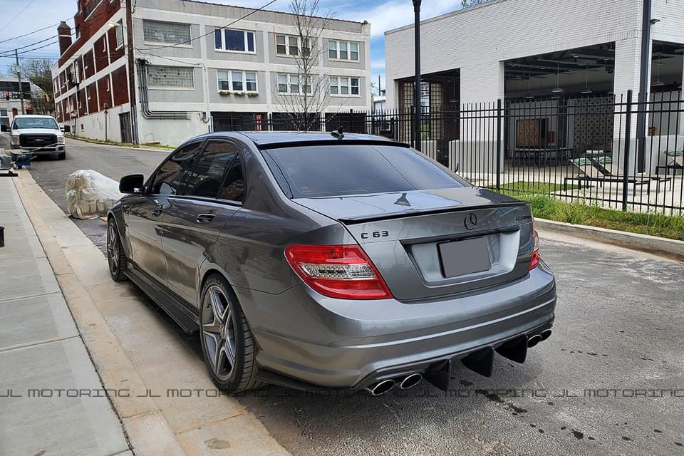 Mercedes Benz W204 Carbon Fiber Rear Bumper Extensions