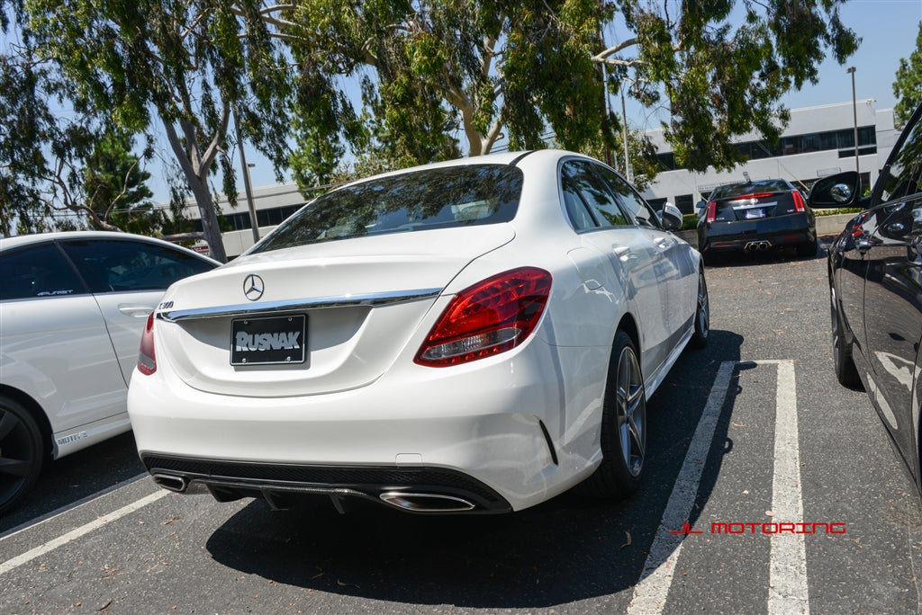 Mercedes Benz W205 C63 C300 C350 Sport Carbon Fiber Rear Diffuser
