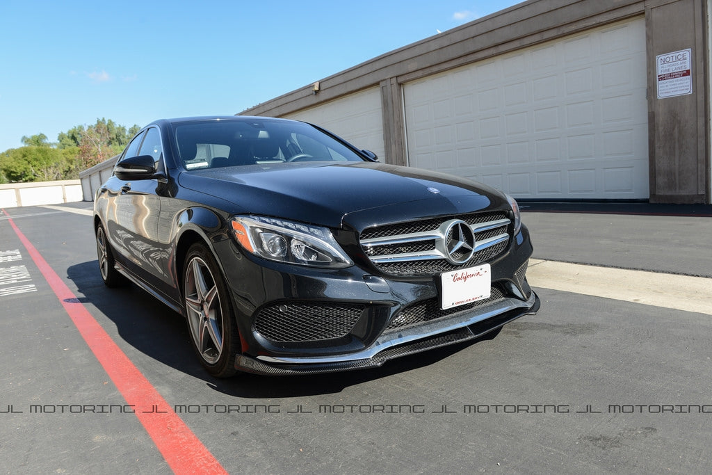Mercedes Benz W205 C300 C450 AMG C43 Carbon Fiber Front Lip