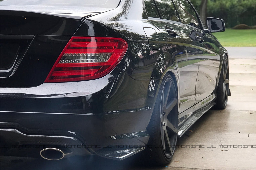 Mercedes Benz W204 C250 C300 C350 Carbon Fiber Side Skirts